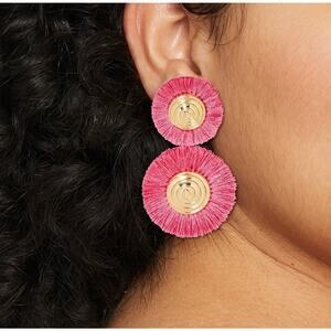 Sugarfix By Baublebar Threaded Drop Earrings Pink Gold‎